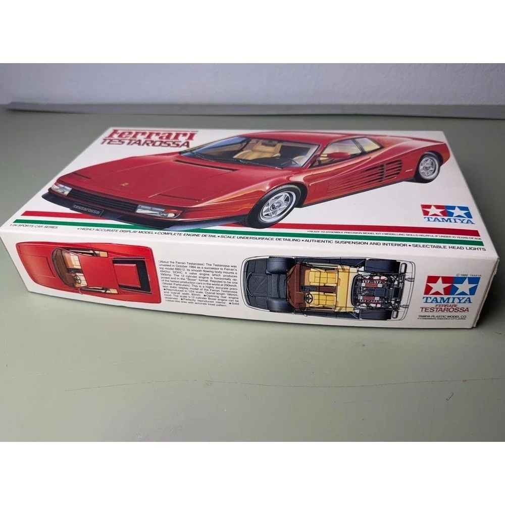 Tamiya Ferrari Testarossa 1/24 Model Kit 24059 Partially Built Engine Complete